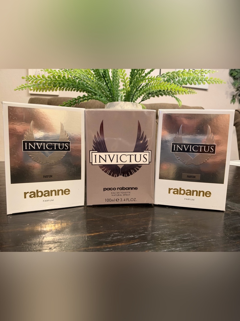 Paco Rabanne Invictus Parfum - Silver and White Gift Box Set